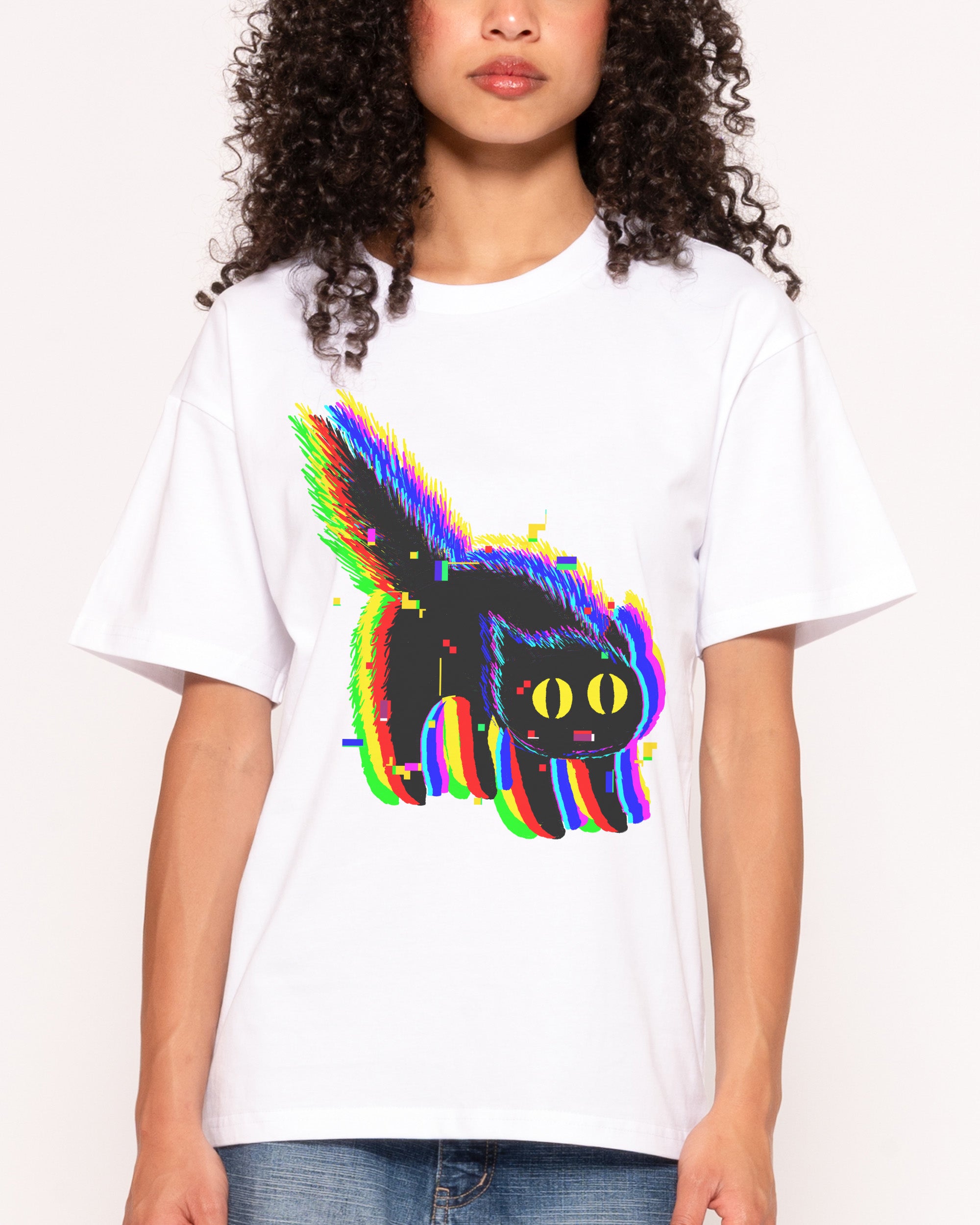Streetwear Brand Cat - White Technicat Glitch Cat Fun Meme