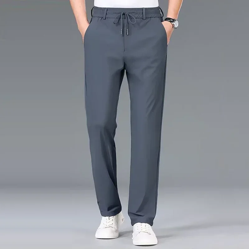 Streetwear Brand Pants - Men Elastic Waist Pants Male Casual