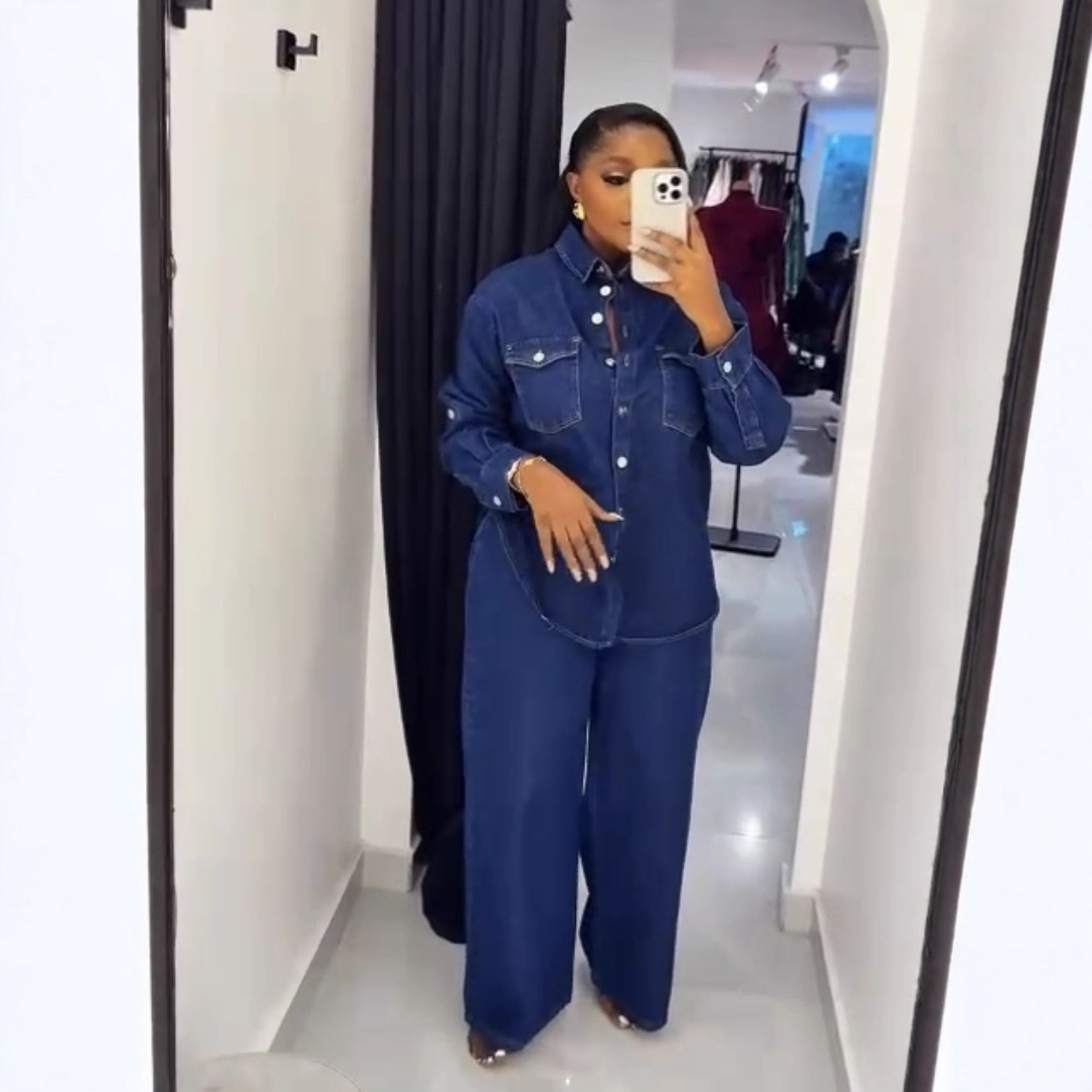 Jeans 2 Piece Sets Women Denim - огляд і ціна Streetwear Brand Pants
