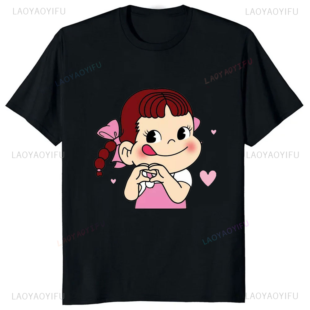 Japanese Kawaii Girl Milk Peko - огляд і ціна Streetwear Brand T Shirt