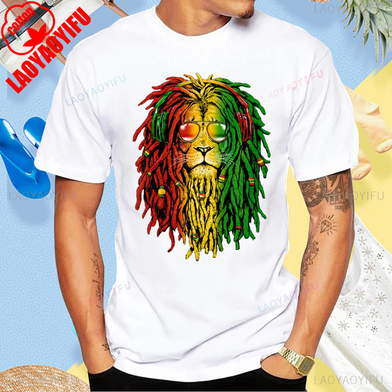 New Arrival Rasta Reggae Lion  - огляд і ціна Streetwear Brand T Shirt
