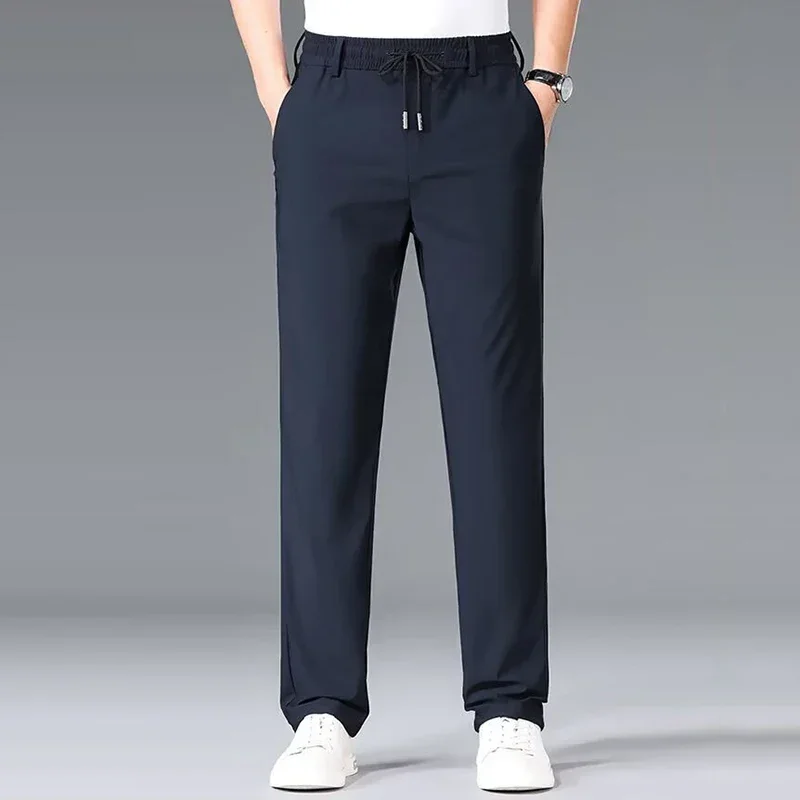 Men Elastic Waist Pants Male C - огляд і ціна Streetwear Brand Pants