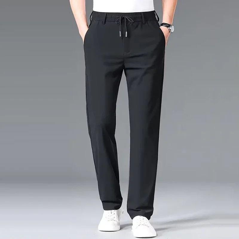 Men Elastic Waist Pants Male C - огляд і ціна Streetwear Brand Pants